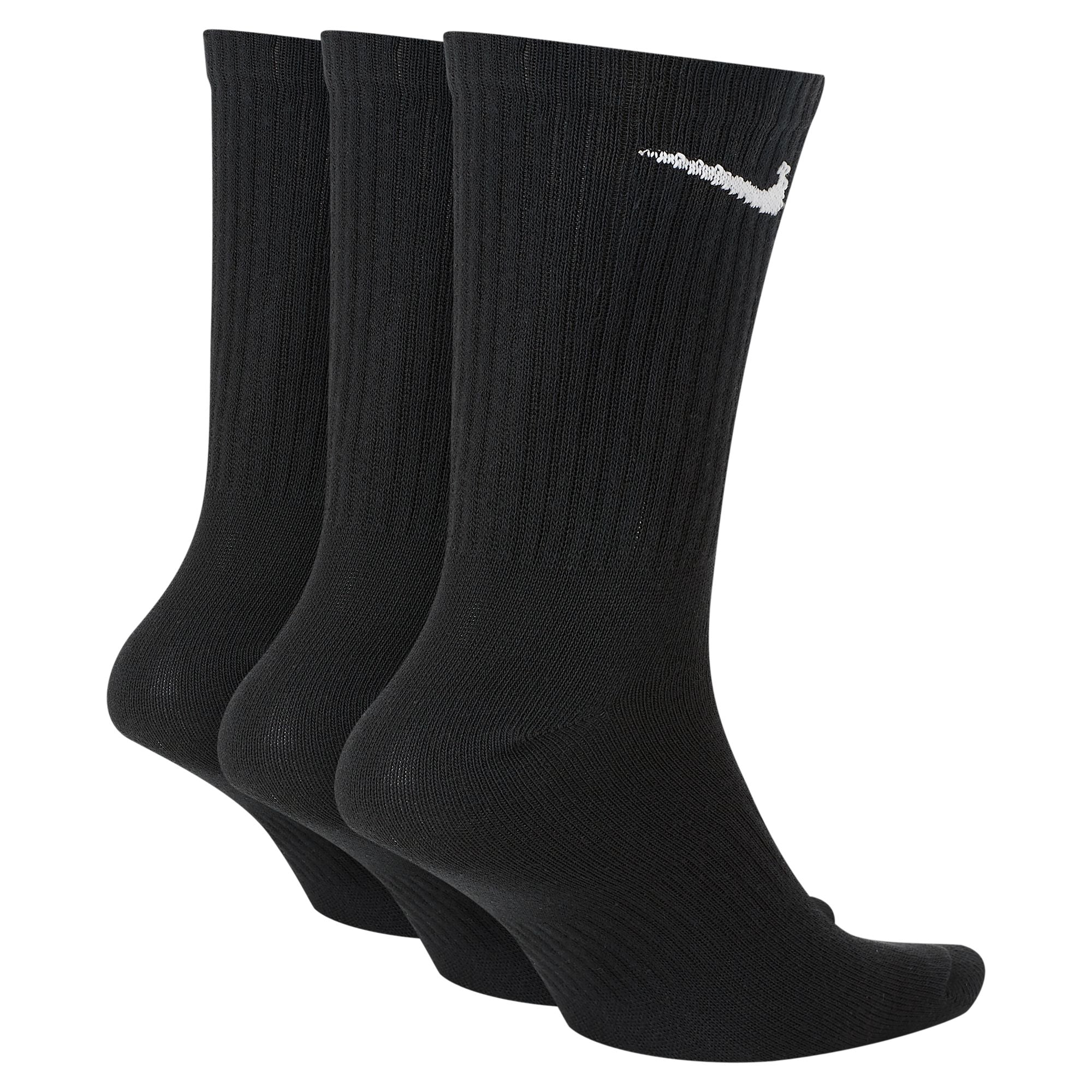 NIKE EVERYDAY 3-Pack Black CREW SOCKS