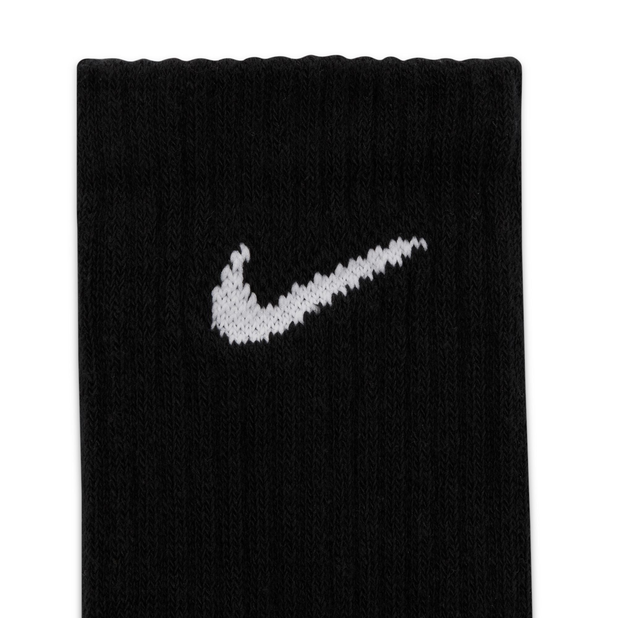 NIKE EVERYDAY 3-Pack Black CREW SOCKS